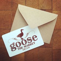 Goose Gift Card: physical card, not emailed